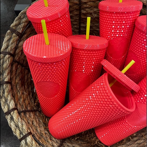 NEW Summer 2022 Starbucks Dragonfruit Bling Cold Cup Tumbler, 24oz LAST ONE - Picture 2 of 7